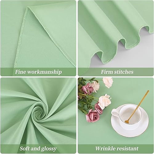 Miniatura 146 de Paquete de 4 manteles redondos blancos de 120 pulgadas – Mantel circular de poliéster para mesa redonda, resistente a las manchas y a las arrugas