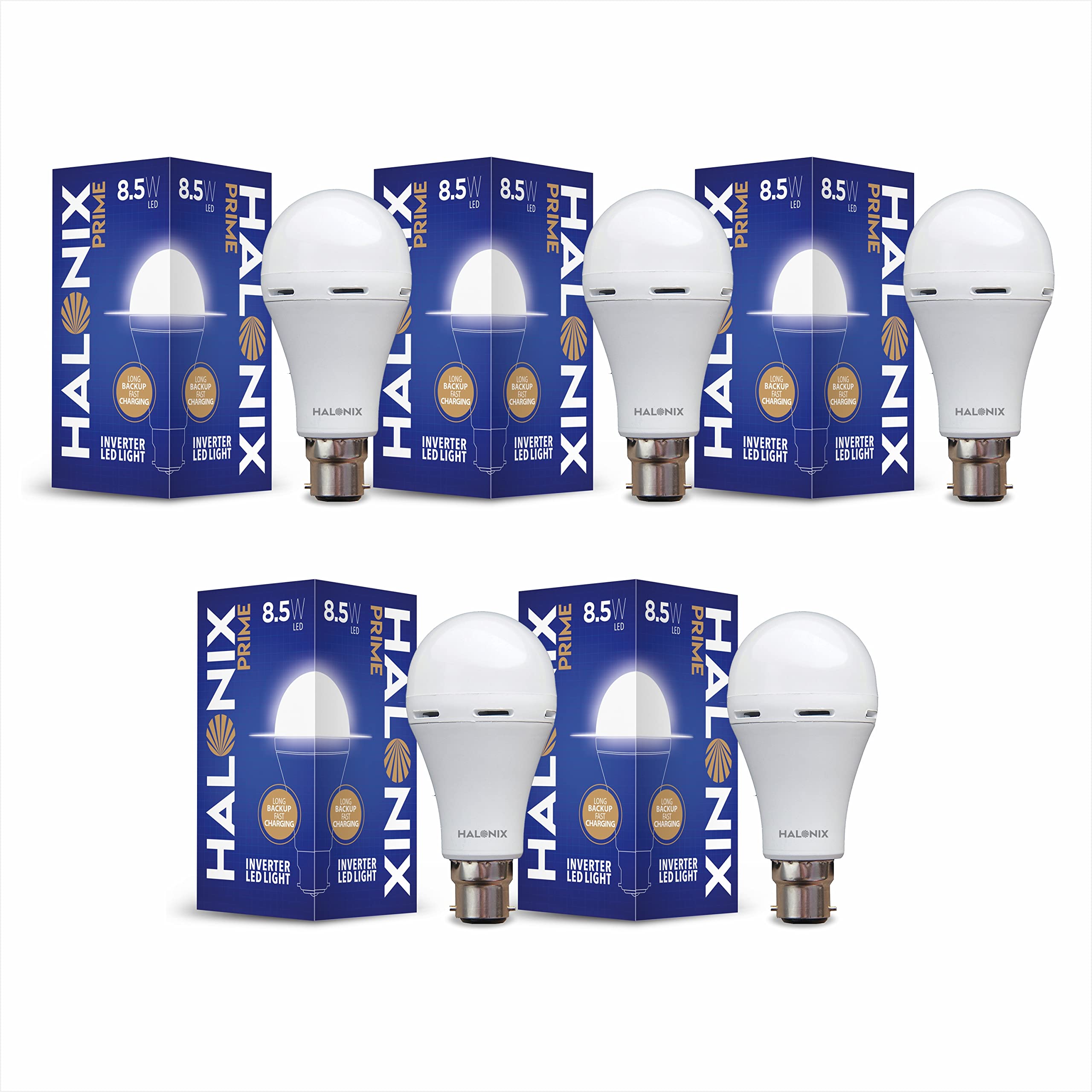 Halonix 8.5 Watt B22 LED White Rechargeable Emergency light Inverter Bulb, Pack of 5 (B0C1ZPP3V9) Amazon Price History, Amazon Price Tracker