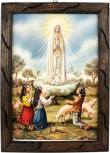 Mrcjsales imagen de Nuestra Señora de Fátima Virgen de Fátima, pintura al óleo, 24 x 36 pulgadas, 13 x 18 pulgadas, 10 x 12 pulgadas, imagen de arte