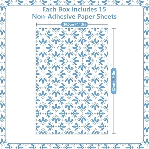 Miniatura 2 de 15 hojas de forros de cajones para aparadores, forros de cajones perfumados de lino, forro de papel para cajones de 14.3 x 19.5 pulgadas, hojas de