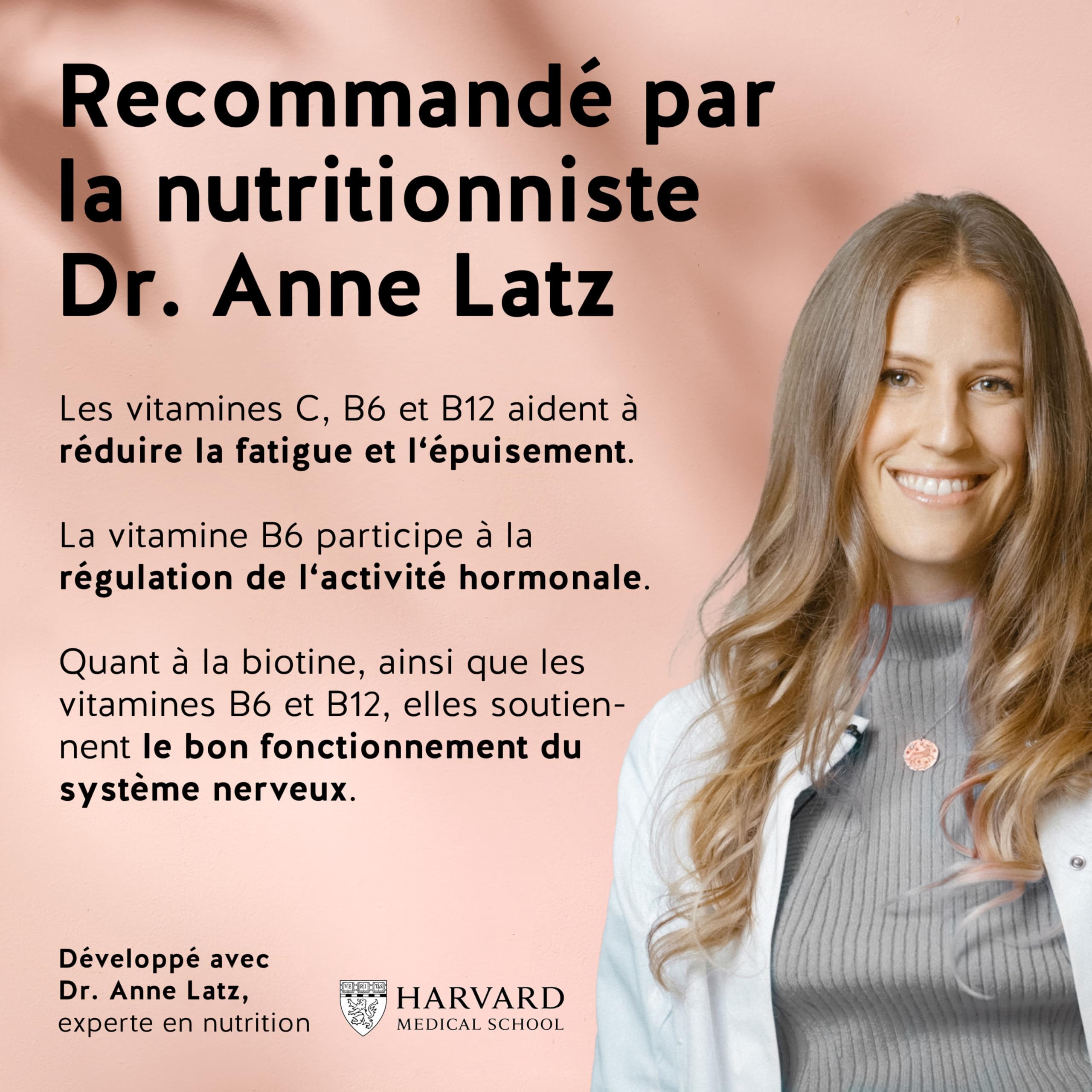 Femm'tastique Ménopause - Complexe vitamines et Minéraux - Vitamine C, D, E, Vitamines B, Zinc, Huile de graine de lin, CoQ10, Acide Hyaluronique - 60 unités - Vegan, Sans Sucre - Bears with Benefits
