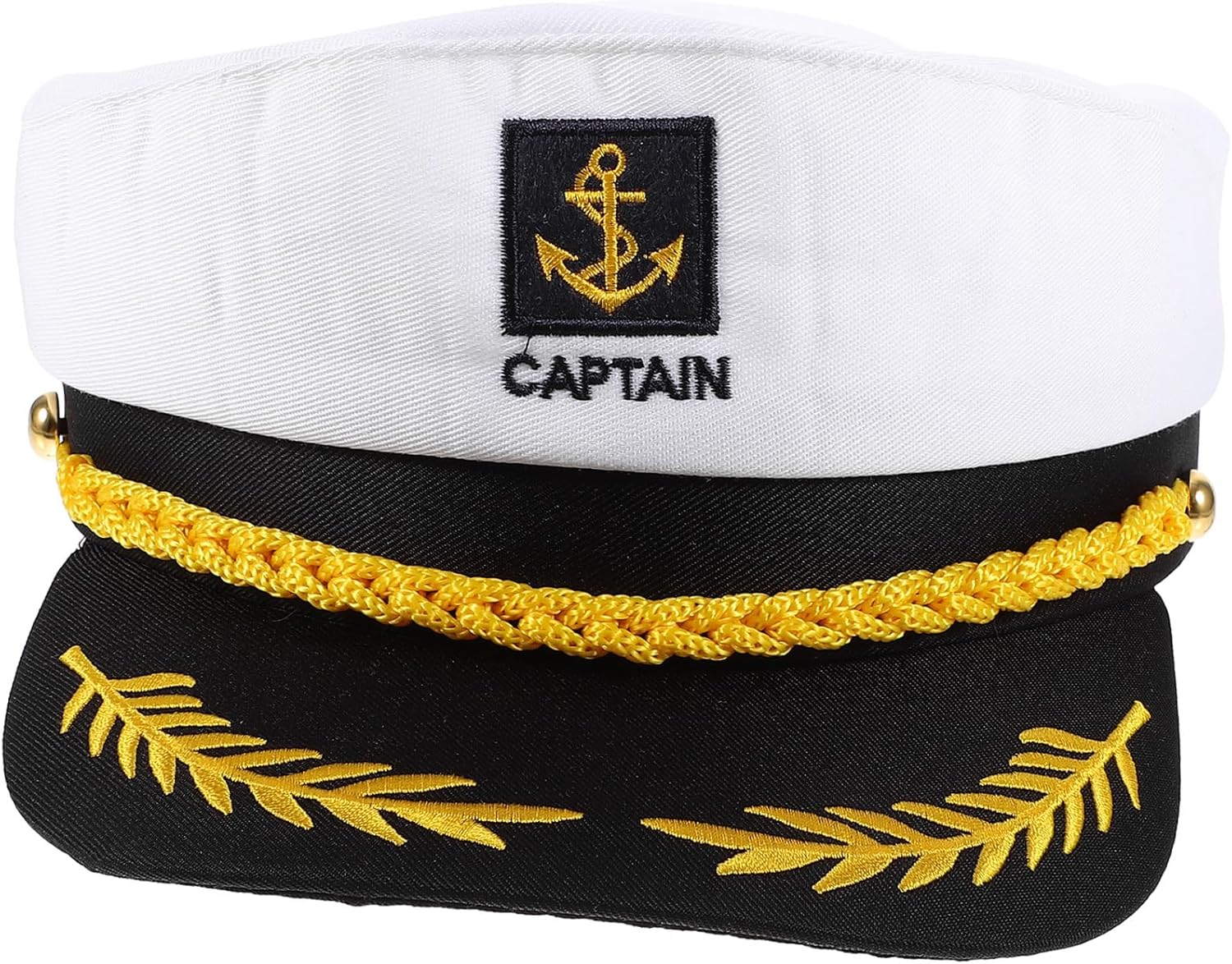 TOYANDONA Captain Hat - Adjustable Boat Sailor Cap Captain Yacht Hat for Adults Women Men Costume Party Marine Admiral Cap (white)
