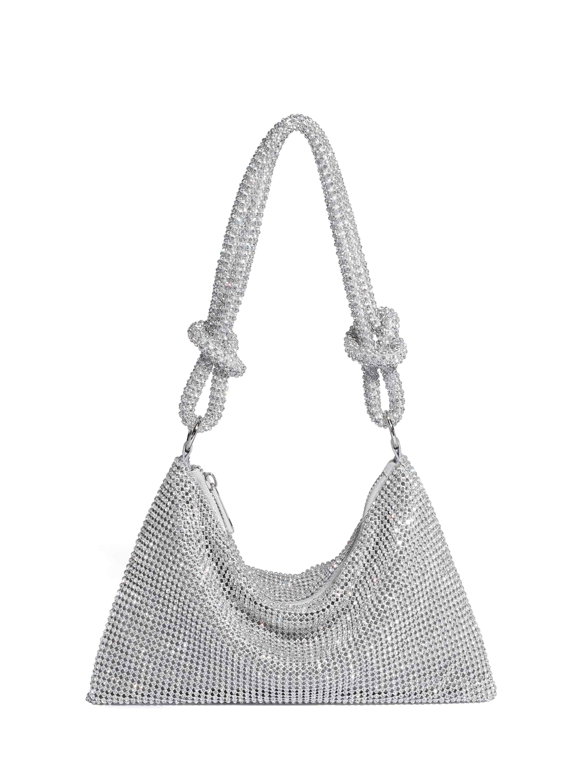 YUWITA Sparkly Rhinestone Purse Evening Bag, Clutch Purses for Women Going Out Dressy Small Handbag