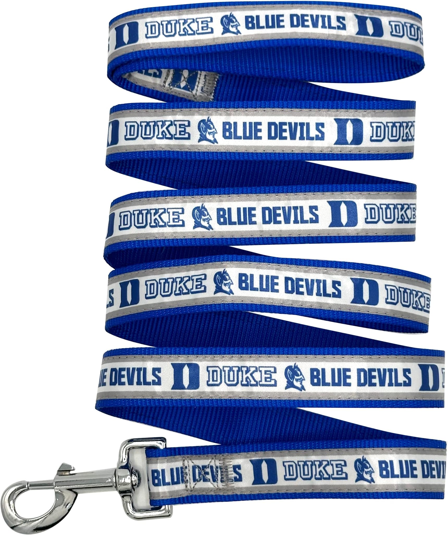 NCAA PET Leash, Medium, Duke Blue Devils, Dog Leash, Shiny & Colorful Leash for Dogs & Cats Licensed by The NCAA