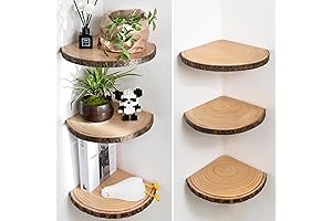 Live Edge Corner Shelves: Elevate Your Rustic Charm with Nature's Raw Beauty