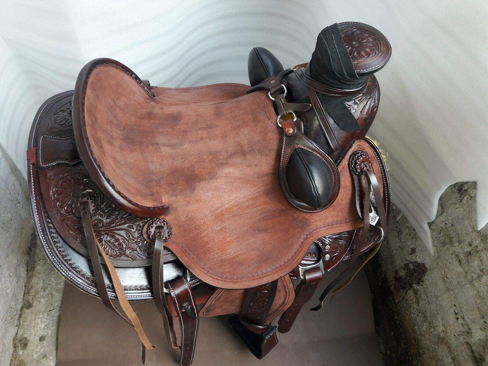 Equestrian Universe Western Youth/Kids Heavy Duty Wade Ranch Roper Sella (Marrone caffè)