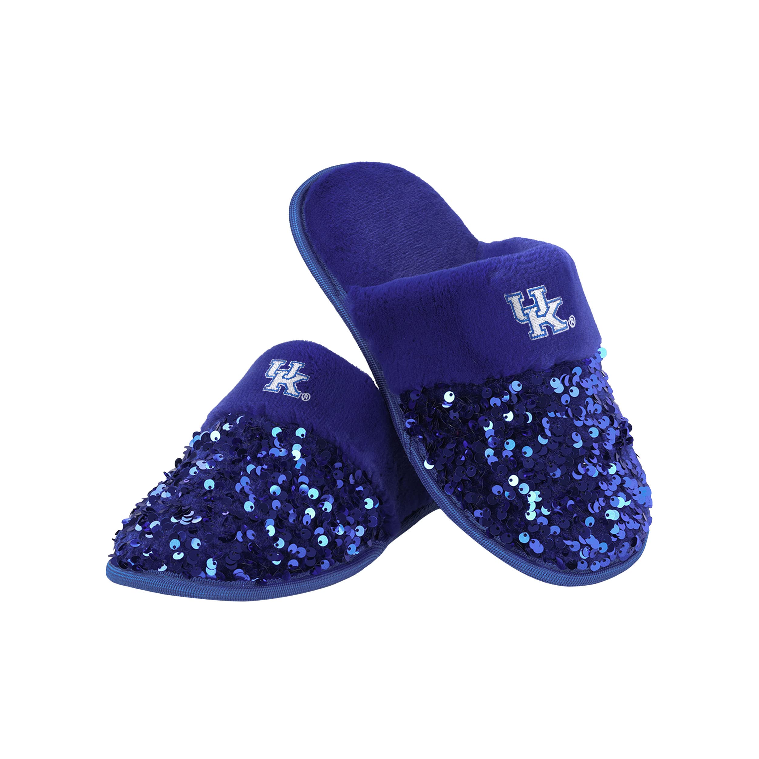 FOCO Women's NCAA College Team Logo Ladies Sequin Fashion Slippers LARGE