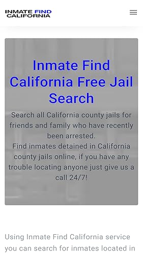 Inmate Find California