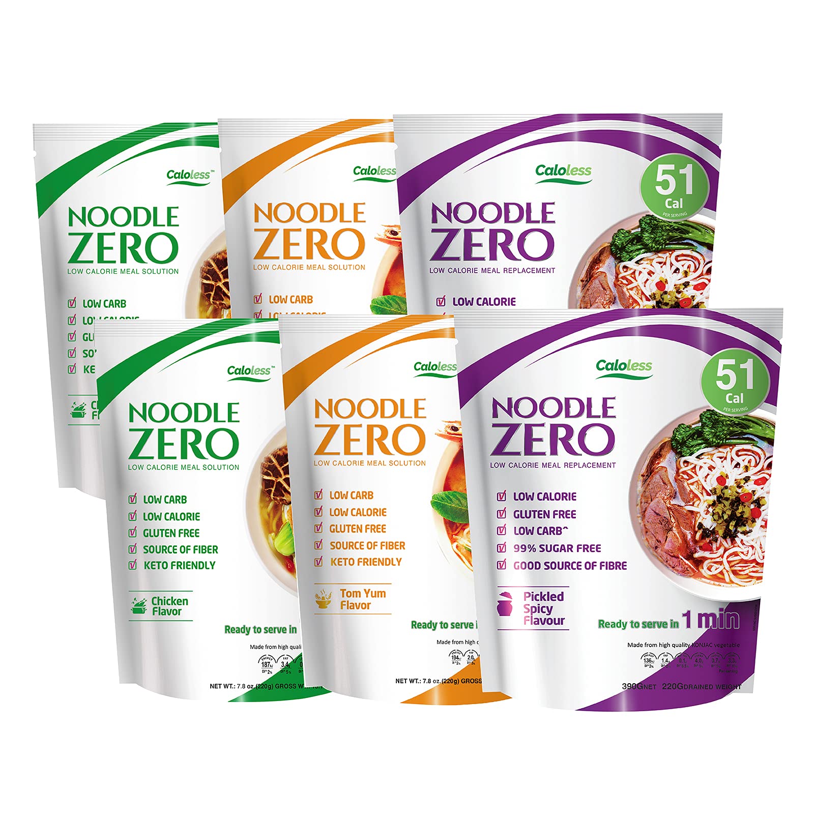 Buy Caloless Noodles Zero Low Carb Konjac Shirataki Keto Instant