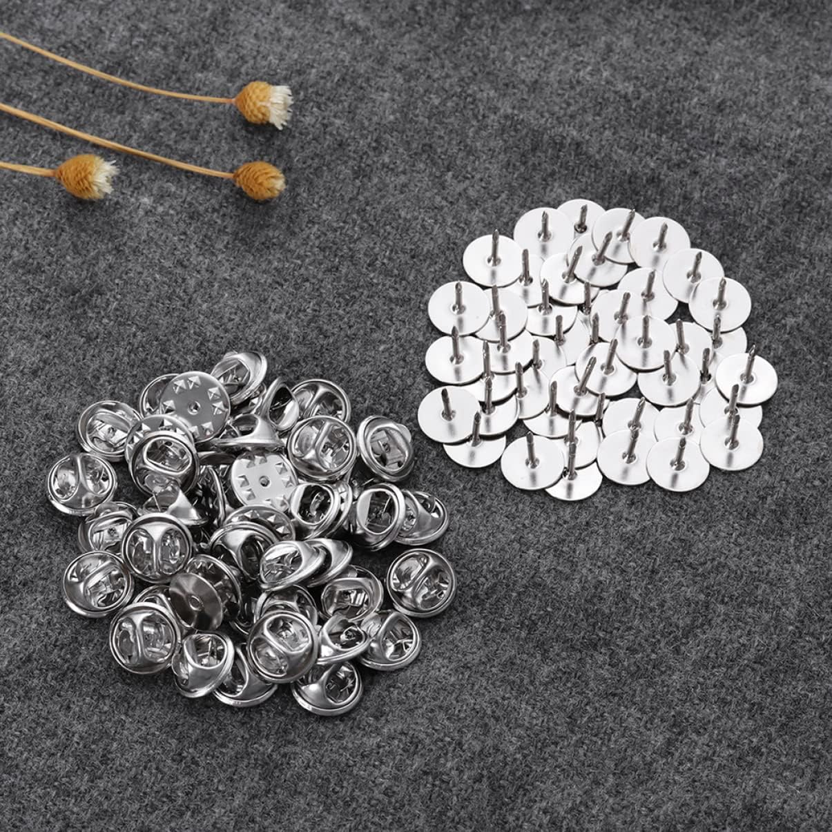 300pcs Tie Tacks Nickel Base Clutch Back for Crafts Lapel Badges Jewelry Making Easy to Use Securely Holds Ties Place