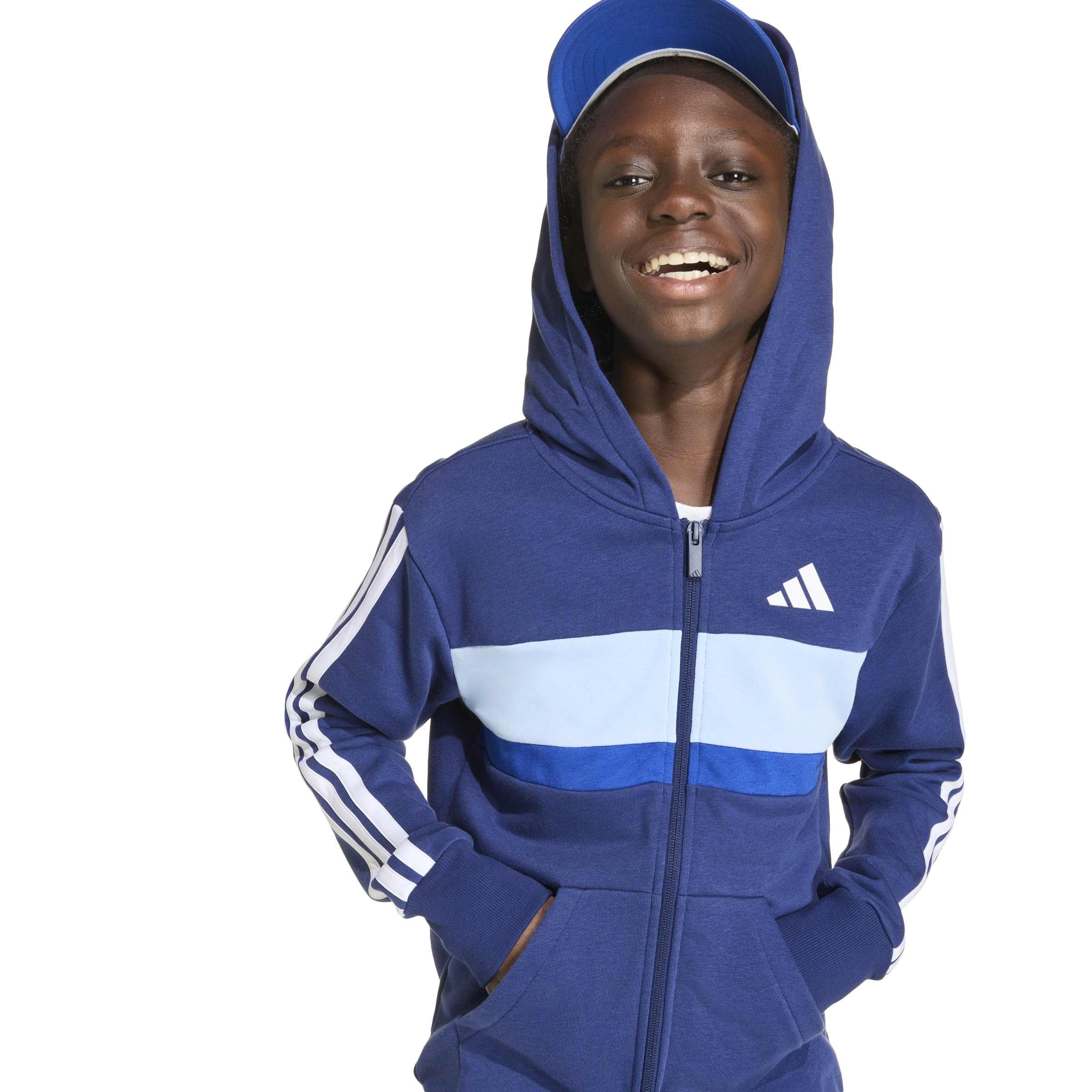 adidas Unisex Kinder Seasonal Essentials Tiberio 3 Stripes French Terry Tracksuit Trainingsanzug