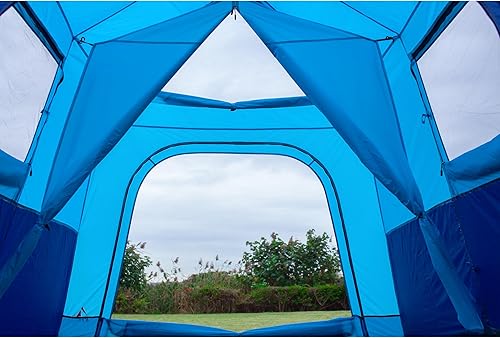 Miniatura 11 de KTT Large Tent 6-8 Person,Family Cabin Tents,Instant,2 Rooms,3 Doors and 3 Windows with Mesh,Straight Wall,Waterproof,Double Layer,Big Tent for