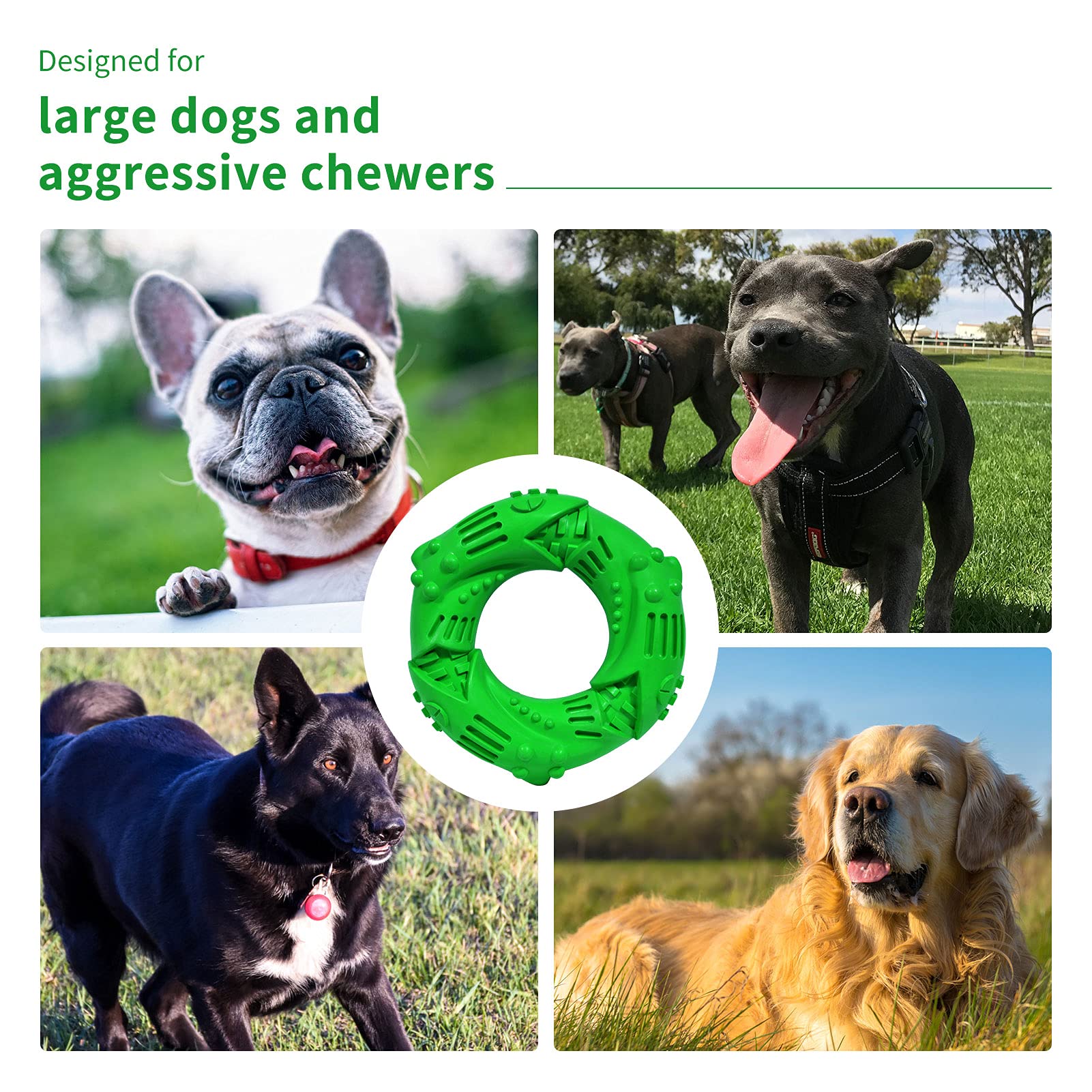 Xerath Dog Chew Toys for Aggressive Chewers/Tough Durable Natural Rubber Puppy Chew Toys/Interactive Training Teething Toys/Designed for Medium to Large Dogs - Image 4