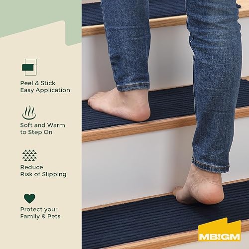 Miniatura 2 de MBIGM Alfombra antideslizante de 8 x 30 pulgadas (paquete de 15 unidades), alfombra de seguridad antideslizante para interiores, para niños,