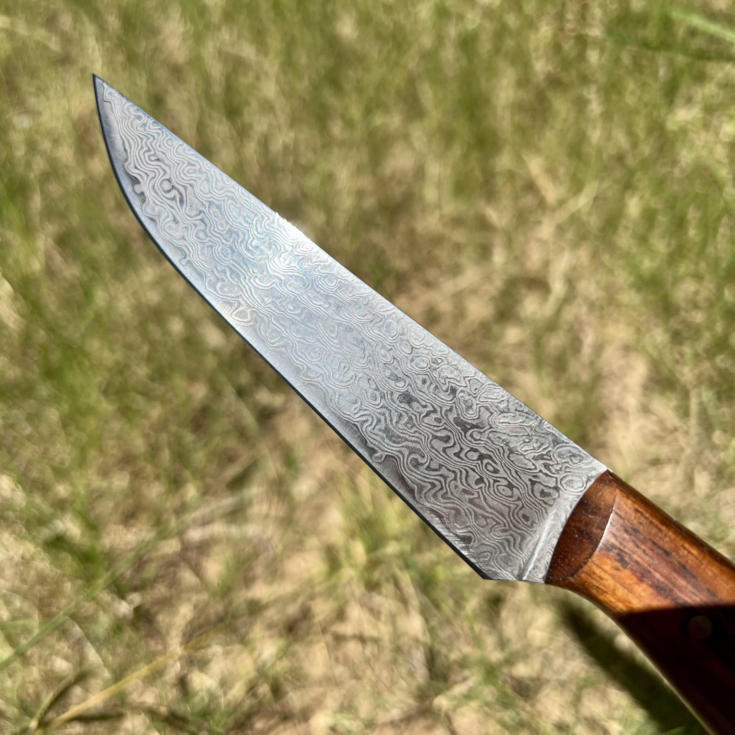 Couteau damas couteau cuisine polivalent Chef Camping tranchant professionnel japonais manche bois étui cuir artisanat suminagashi decoupe rasoir nourriture extérieur collection edc
