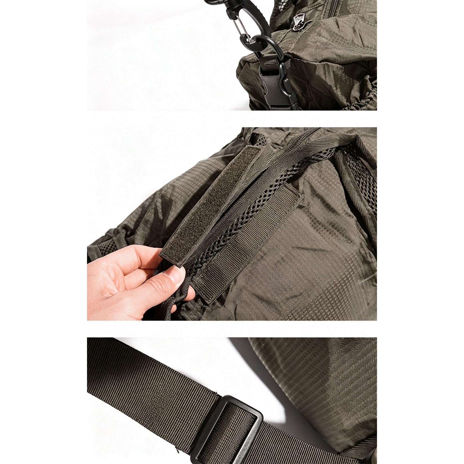 Borsa da trasporto con tracolla regolabile e manici superiori, borsone da viaggio pieghevole per schizzi per campeggio e la pesca Borsa da trasporto ripiegabile Borsone da viaggio per la