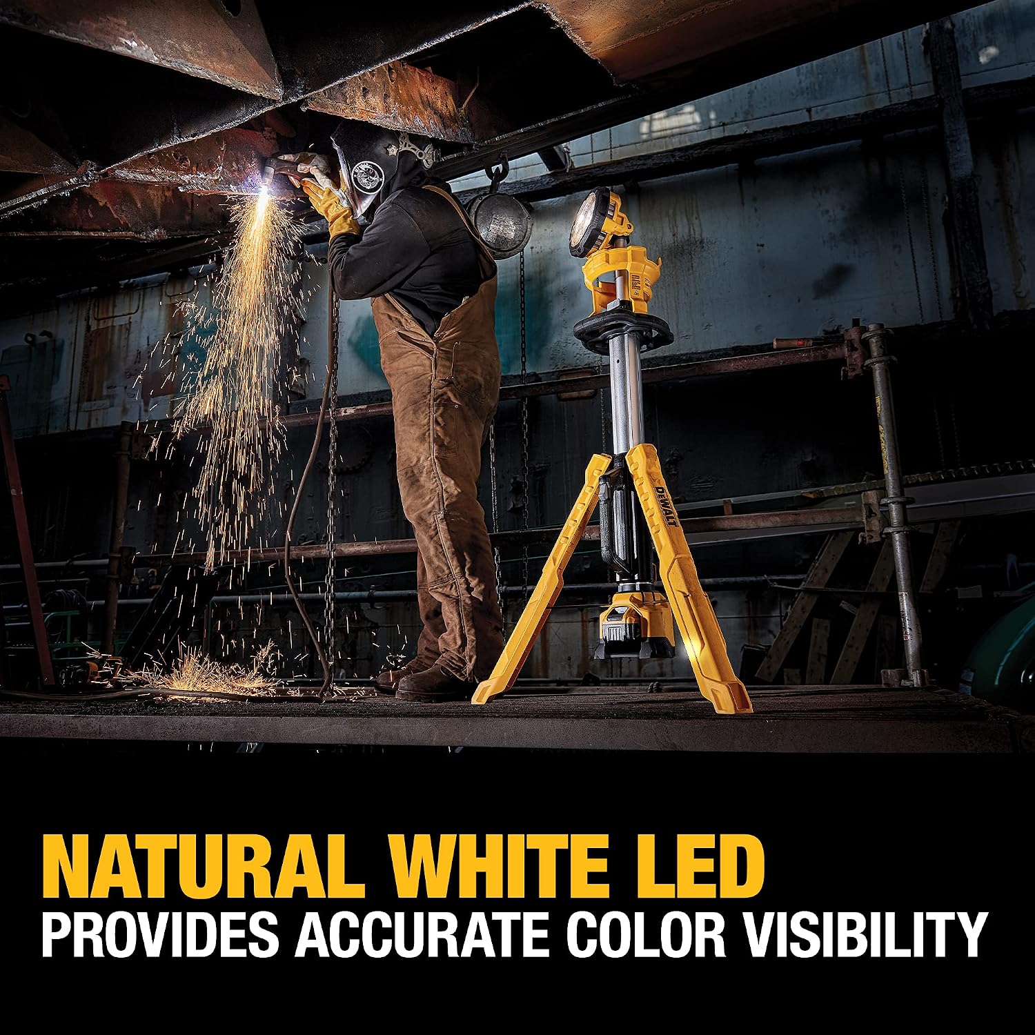 DEWALT 20V MAX* LED Work Light, Tripod Base (DCL079R1),Black