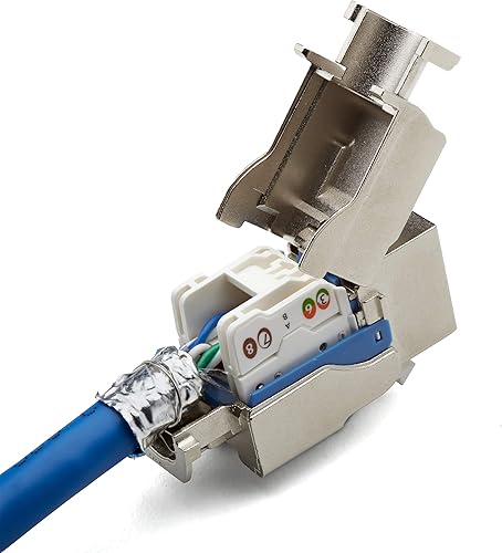 Miniatura 6 de trueCABLE - Conector Keystone Cat6 blindado, sin herramientas, PoE++ (4PPoE) 100 W, certificación UL, verificado ETL, certificado ANSITIA, modular