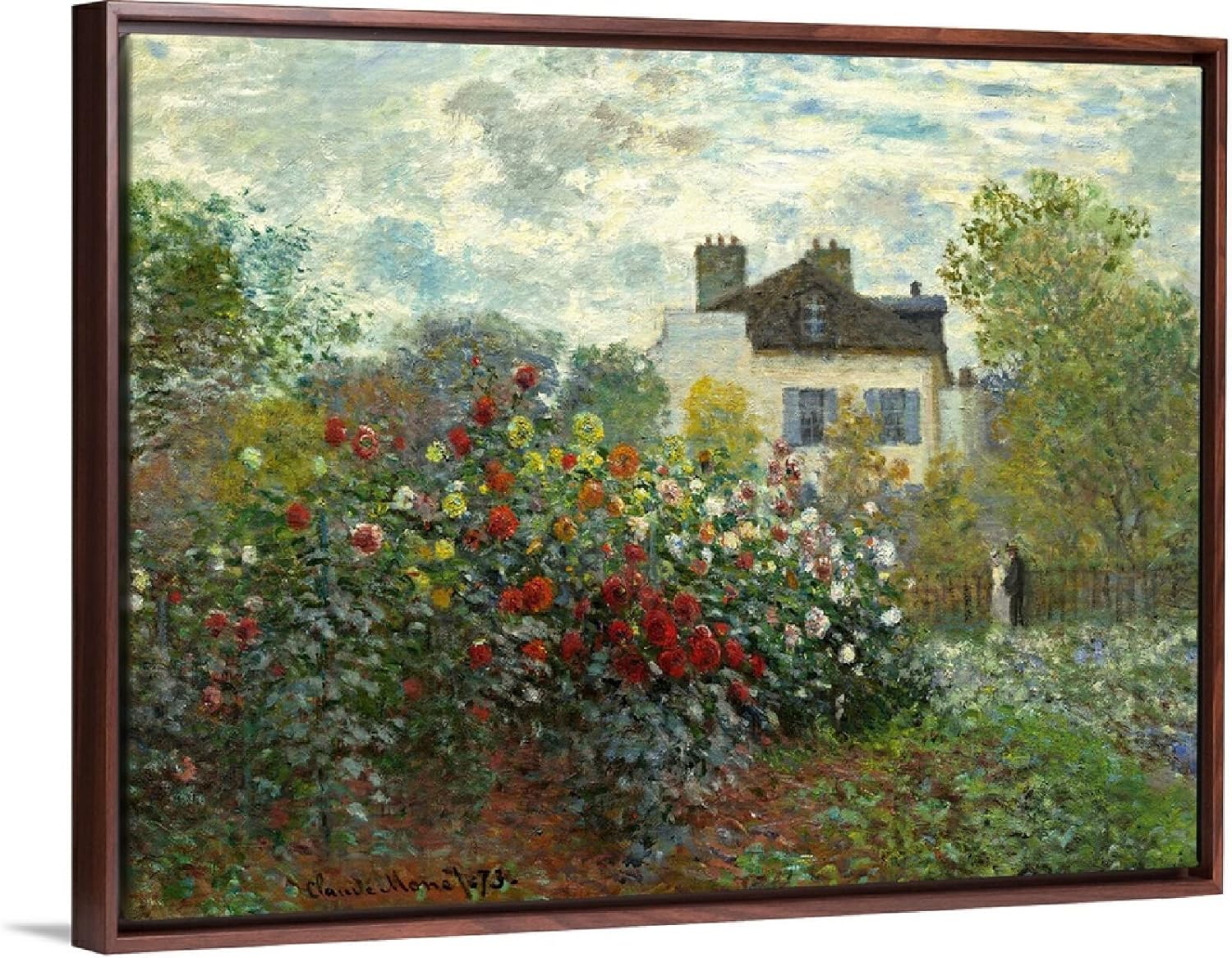 SYSMYXGS Paint by Numbers for Adults, Easy Drawing DIY Oil Canvas Painting Kits with Brushes, Acrylic PigmentArts Craft for Home Wall Decor — The Artists Garden in Argenteuil by Claude Monet