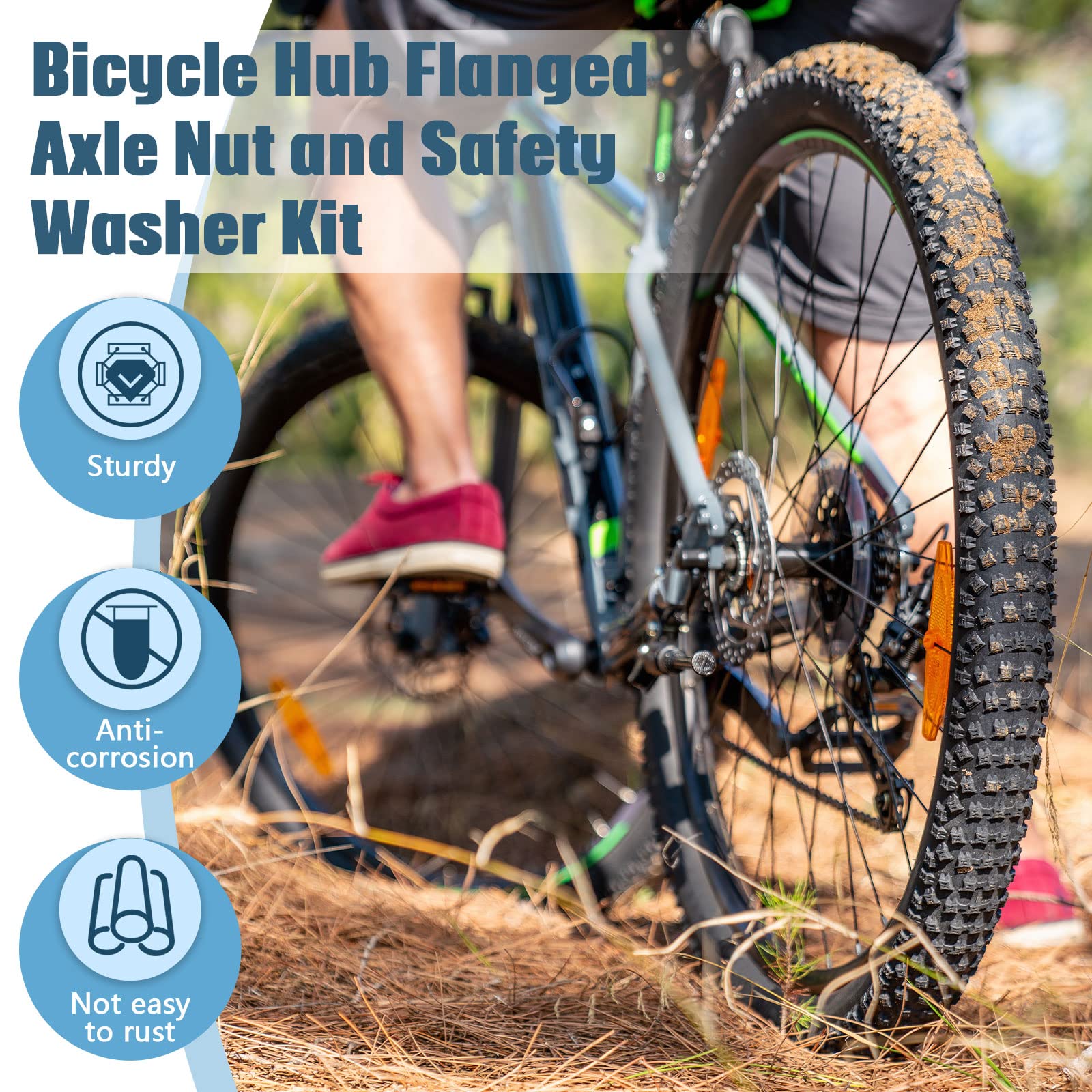 3 8 Axle Nuts In Bicycle Hubs For Sale - Foto 3