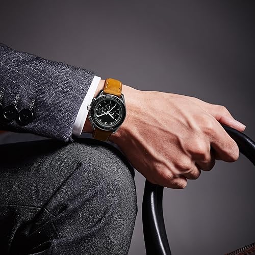 Miniatura 4 de Genuine Leather Watch Band,Italian Pueblo Cowhide,Quick Release,Black Buckle,8 Colors,18mm 19mm 20mm 21mm 22mm