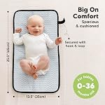 KeaBabies Portable Diaper Changing Pad, Easy Wipe Clean, 25x13 (Dino Ridge) | Foldable Waterproof Baby Changing Mat for Diaper Bag, Compact, Lightweight, Newborn, Infant, Baby Changer Travel Essential