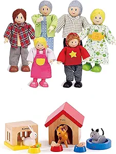 A diverse family of posable dolls for a dollhouse