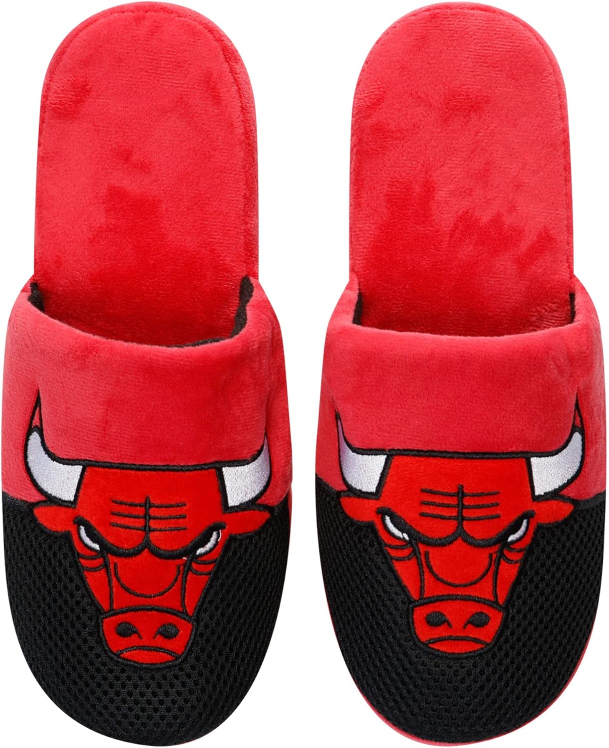 FOCO Men's NBA Team Logo Staycation Plush House Shoes Slide Slippers - Image 4