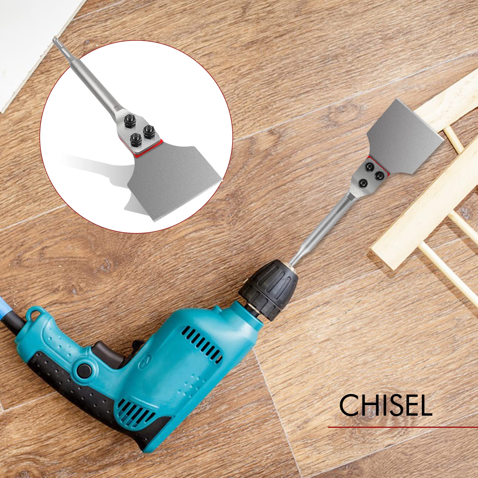 Fliesenmeißel SDS PLUS Meißel, 300mm x 75mm Spachtelmeißel, SDS PLUS Meissel,Flachmeißelbreit für Bohrhammer, Zum Fliesen und Fliesenkleber Entfernen