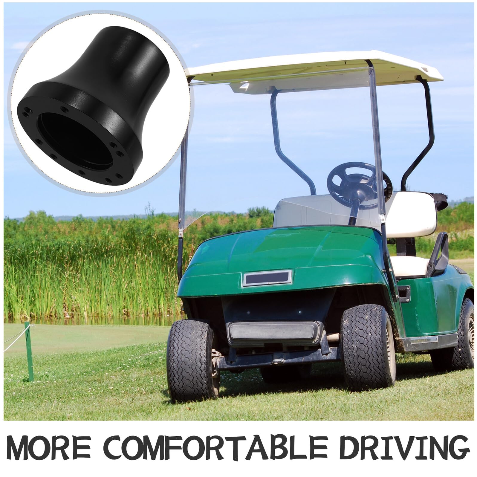 Mikinona Adaptateur De Modification pour Voiturette De Golf Tringlerie De Direction Accessoire De Volant Support De