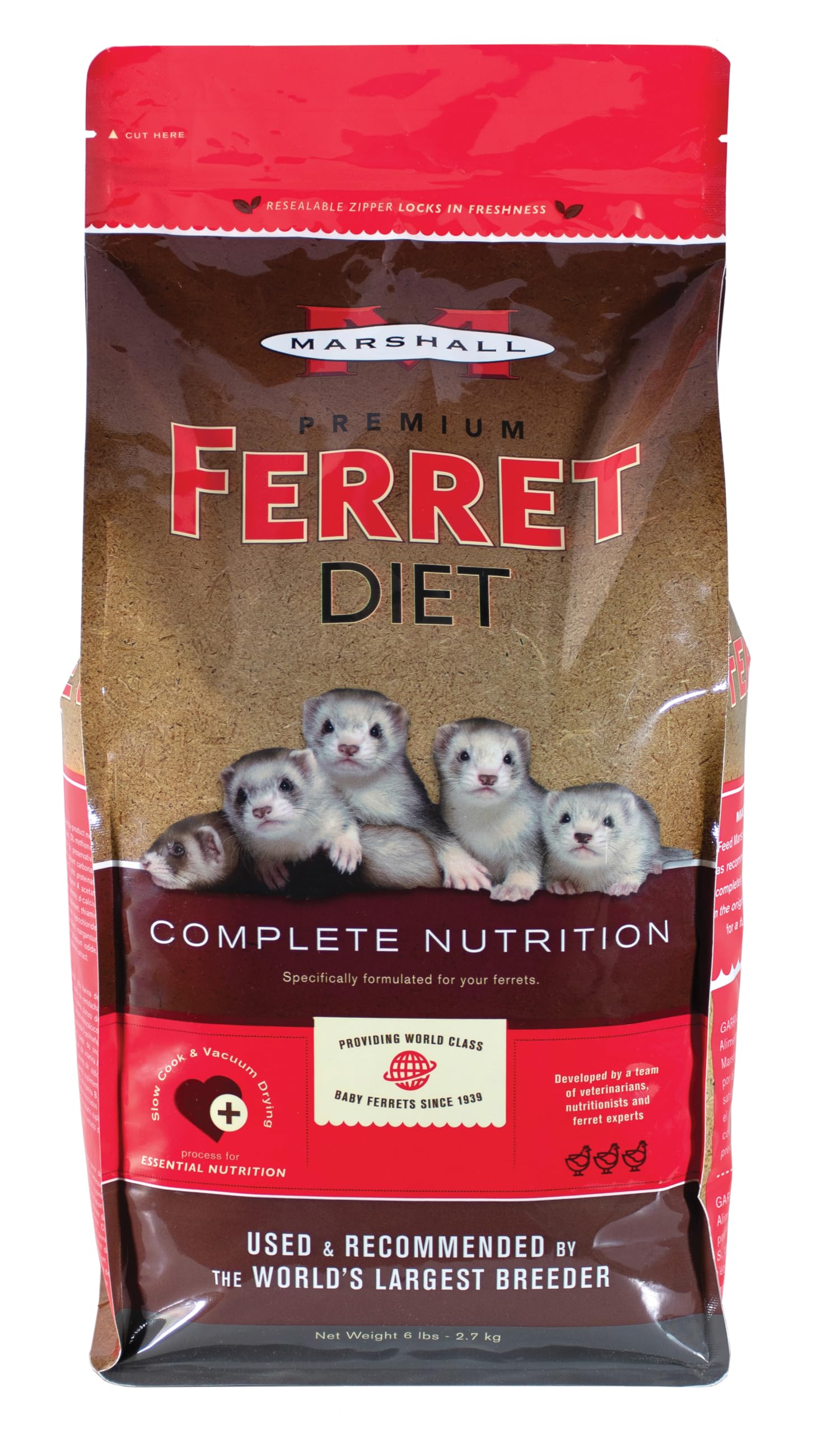 マーシャルフェレットフード　Ferret Diet 6 lb 完全栄養食 Amazon.com : Marshall Pet Ferret Premium Diet 6lb : Dry Pet Food
