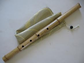 1.8 Pentatonic Shakuhachi w/o. Root End 5 Holes -- KINKO voicing hole w. buffalo Horn Flake inlet - Traditional Zen Instrument