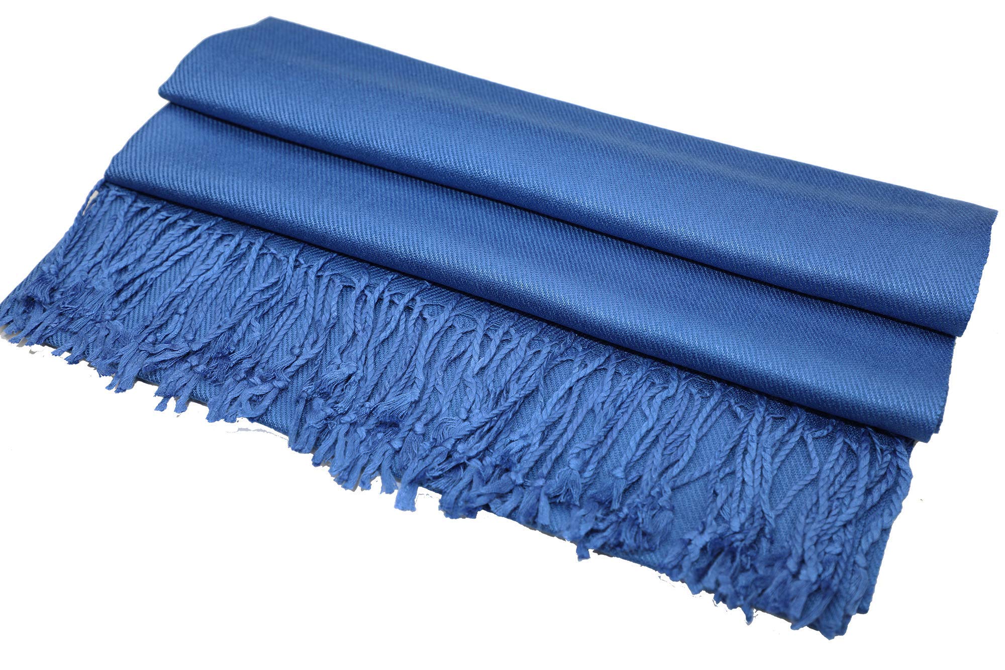 Handcrafted Pashmina Wrap Shawl Stole For Women (Denium Blue)