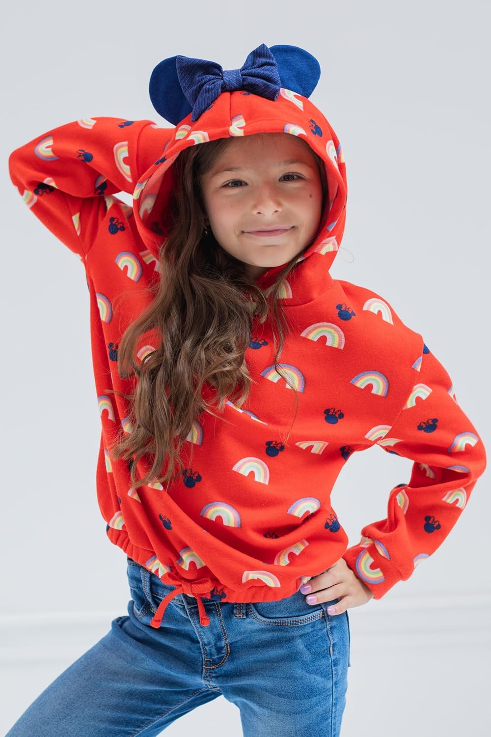 Disney Minnie Mouse Pullover Fleece Hoodie Graphic T-Shirt and Leggings 3 Piece Outfit Set Infant to Big Kid - Image 4