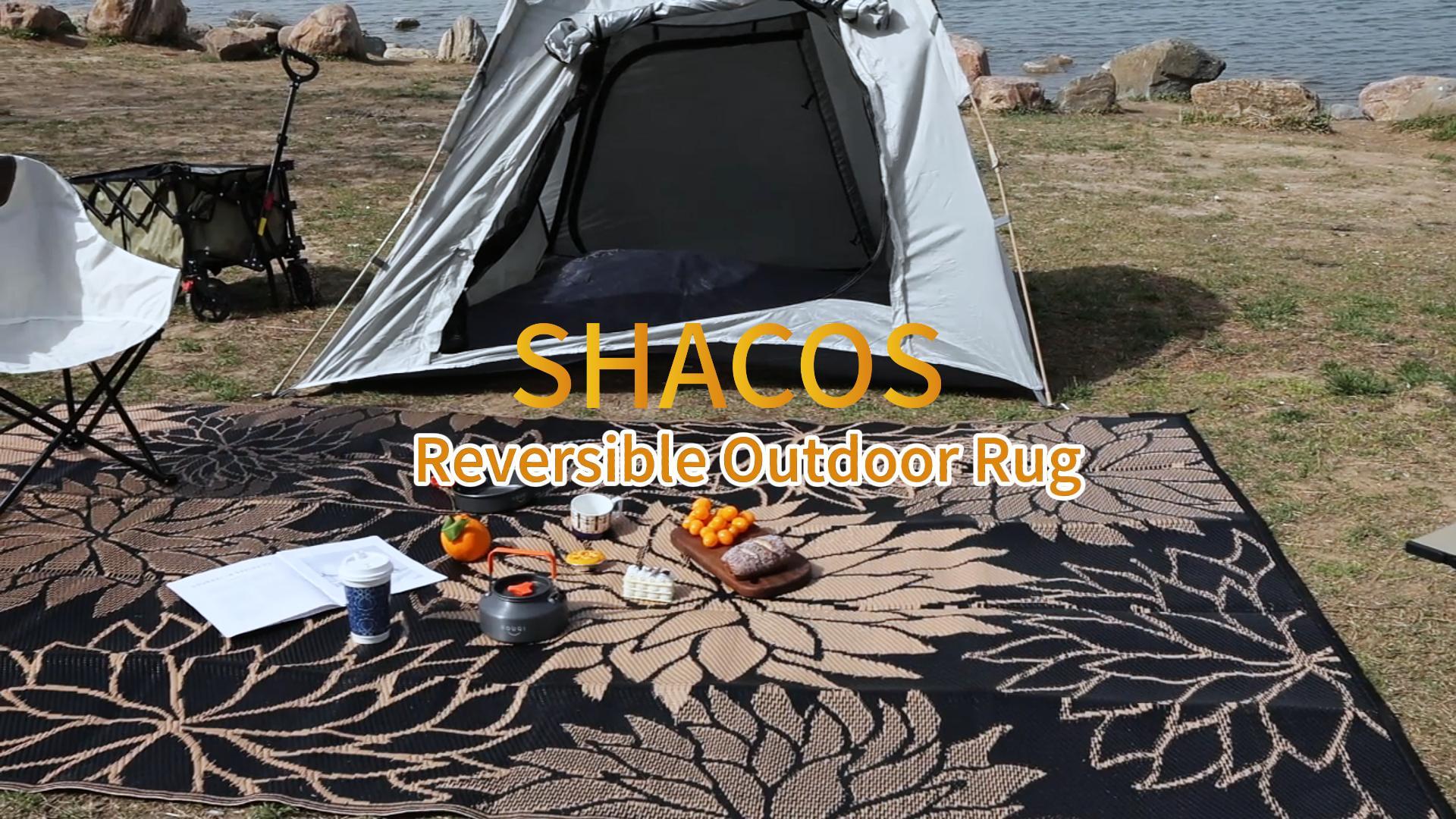SHACOS Tappeto Esterno Grande 150x240cm - Impermeabile E Reversibile Per Picnic, Balcone E Giardino - Foto 4