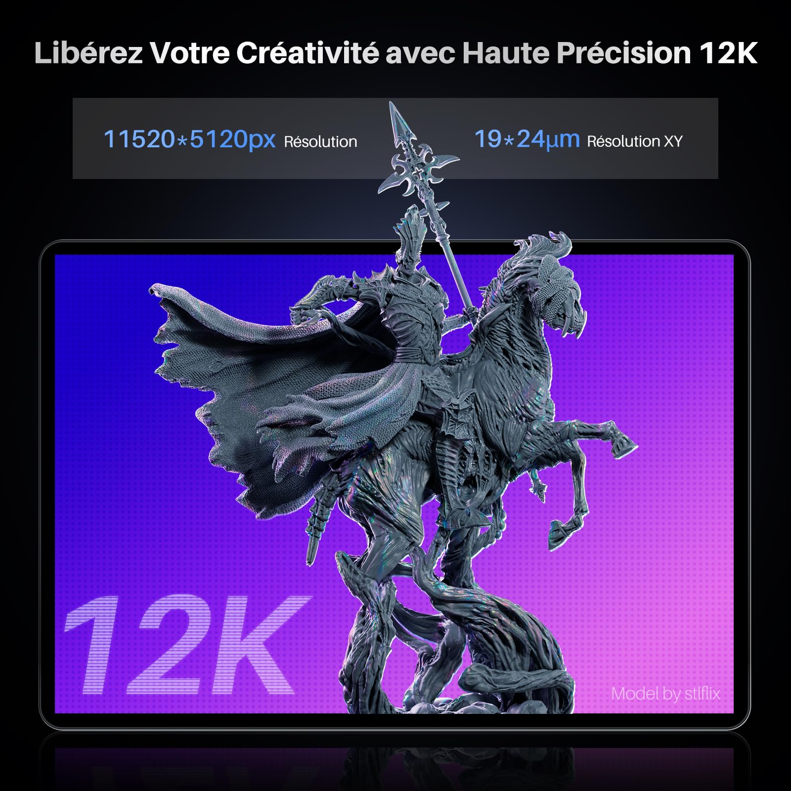 ELEGOO Saturn 4 Ultra drukarka 3D z żywicy 12K MSLA, automatyczne poziomowanie, szybkie drukowanie 3D z prędkością 150 mm/h, kamera AI, druk klastrowy WiFi, duży rozmiar wydruku 220 x 122,88 x 218,88