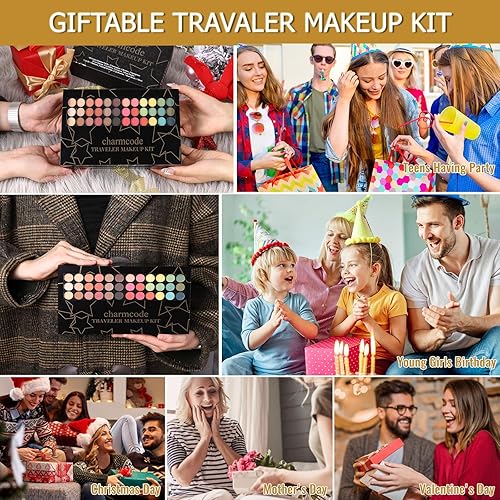 Miniatura 4 de Kit de maquillaje profesional todo en uno para mujer juego de regalo de paleta de maquillaje de 186 colores incluye sombra de ojos brillo de labios