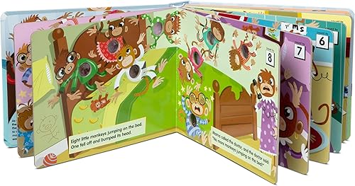 Miniatura 4 de Melissa & Doug Libro para niños - Poke-a-Dot 10 Little Monkeys (libro de tablero con botones para estallar) - Libros Poke A Dot para niños pequeños