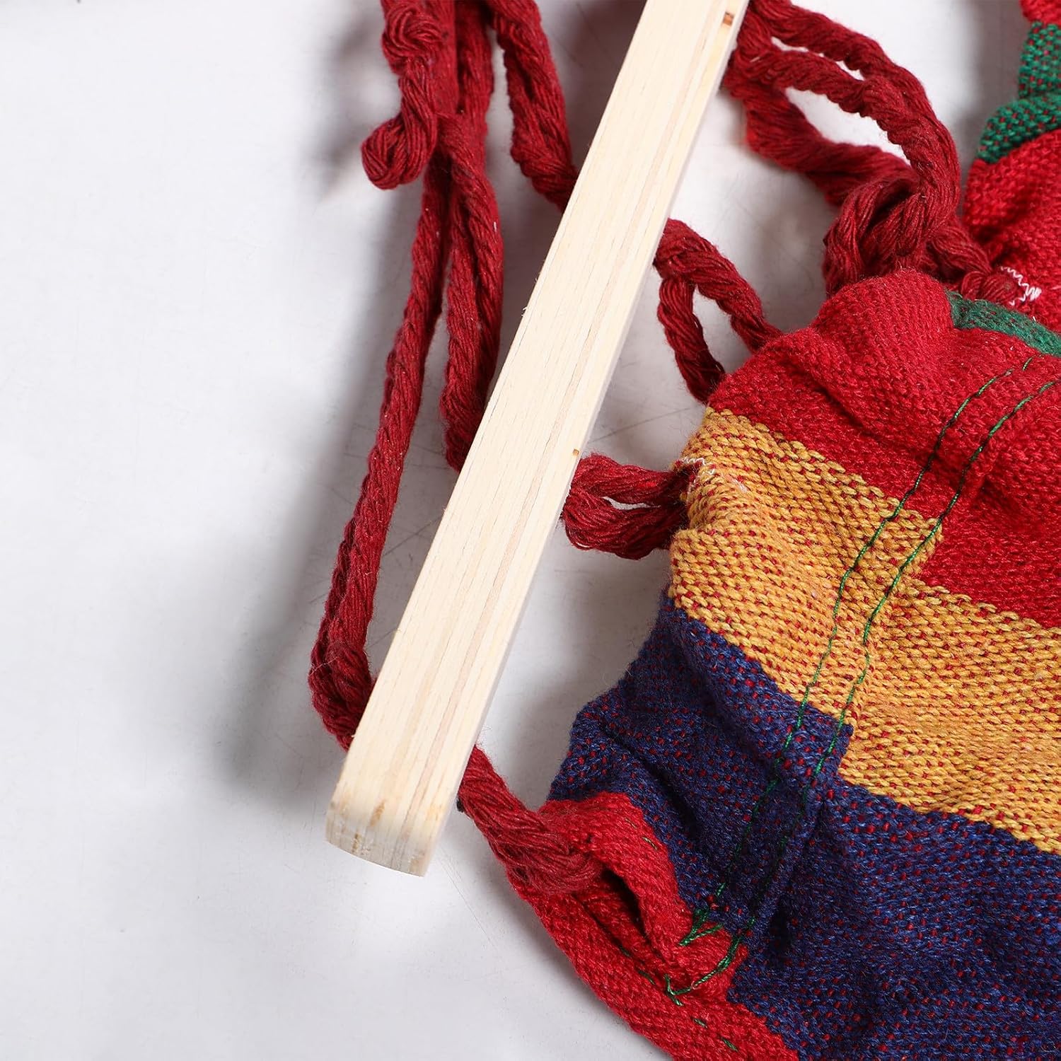 Outdoor Camping Hammock Single Thickened Canvas Anti-Tip Hanging Hammock 200X80Cm Portable Weatherproof Patterned for Picnic and Travel