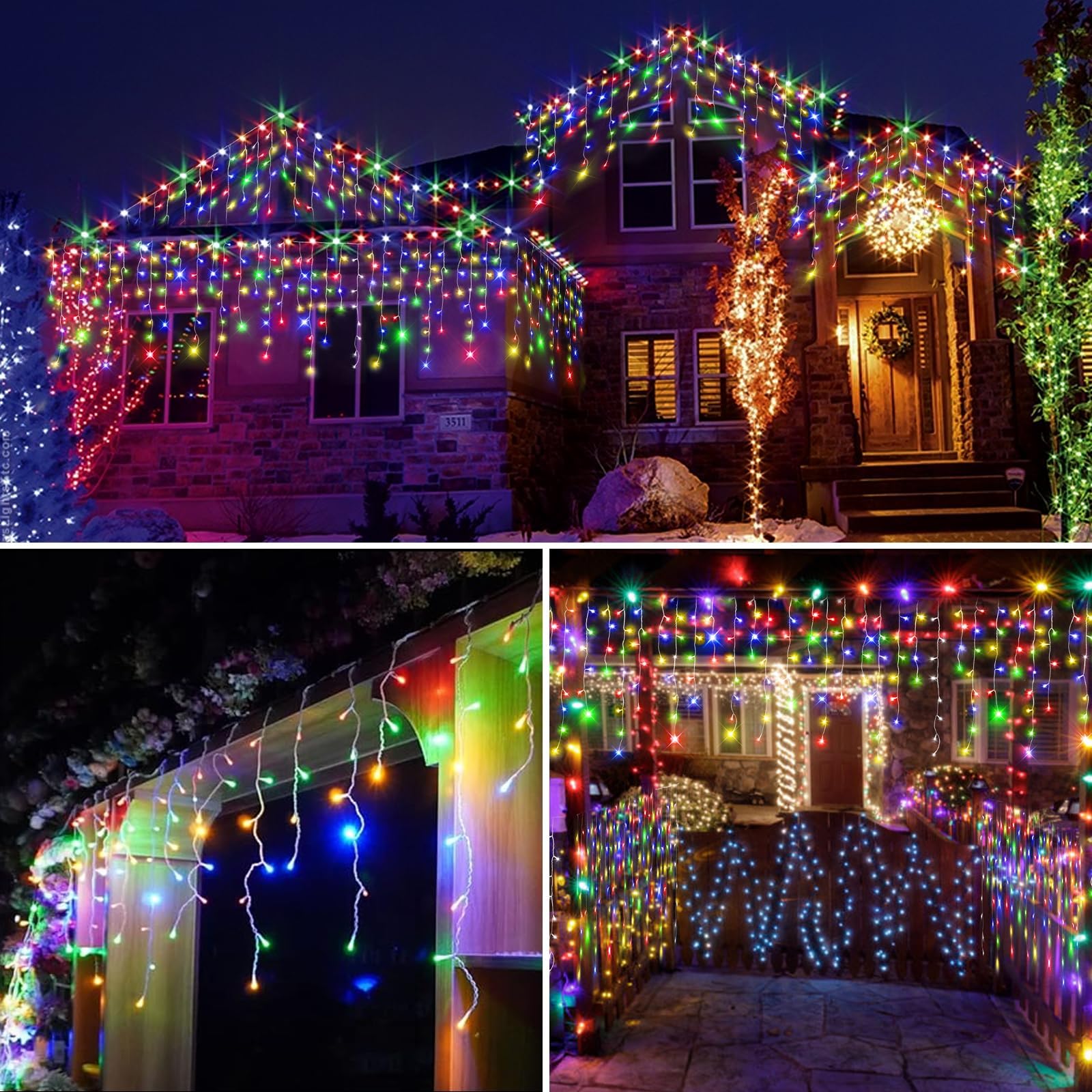 Luces de Navidad de 98 pies, decoraciones al aire última intervensión, 900 LED, 12 modos de iluminación con temporizador, memoria impermeable, luz de Navidad para patio, techo, fiesta, boda