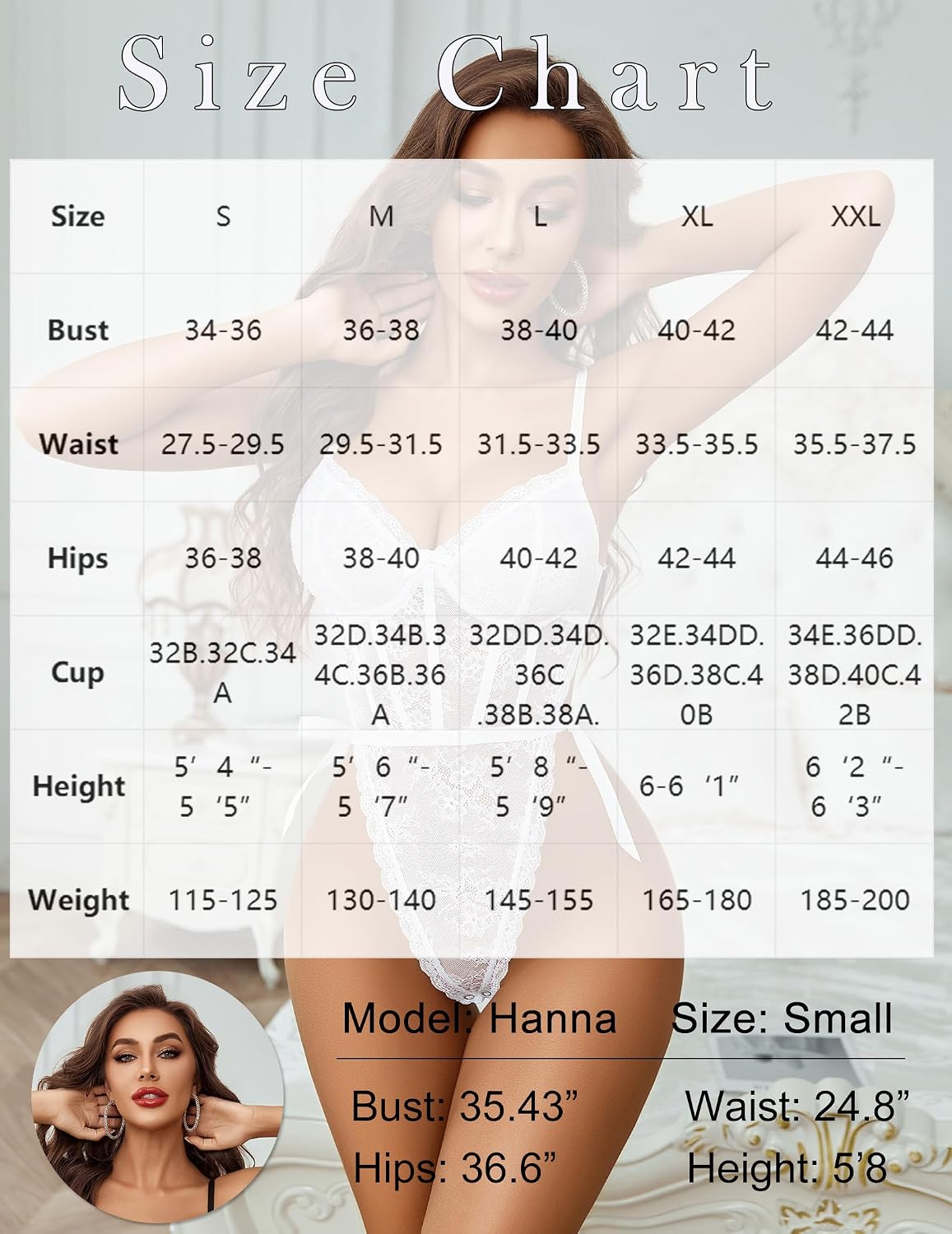 Avidlove Womens Sexy Lingerie Lace Teddy Bodysuit One Piece Babydoll with Bow-knot White