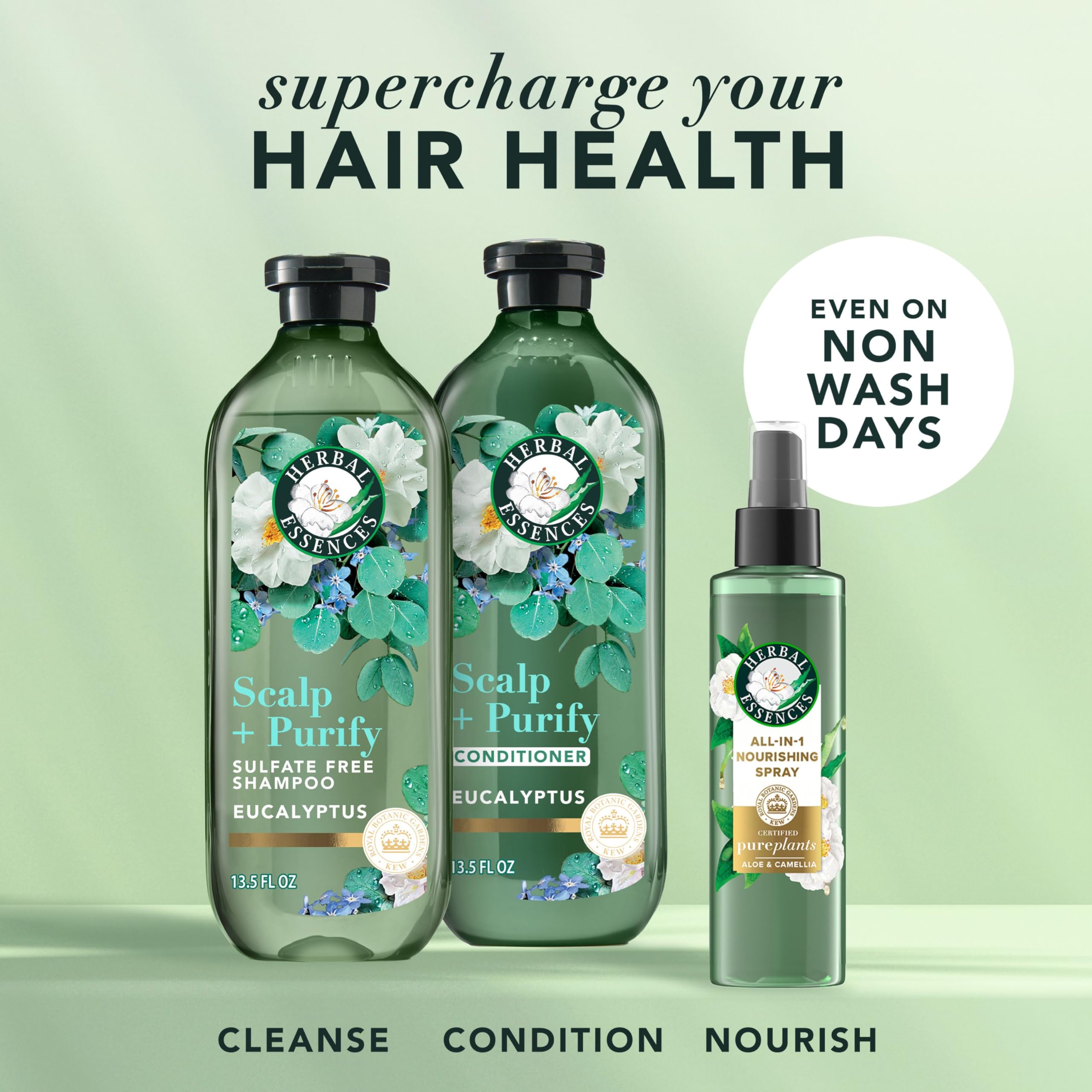 Herbal Essences Scalp + Purify Eucalyptus Hair Care Set, Sulfate-Free