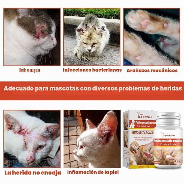 Foto 8 de 8 de Polvo hemostático seguro para perros y perros Blood Puppy-Home Profession Aids Suministros Polvo hemostático…