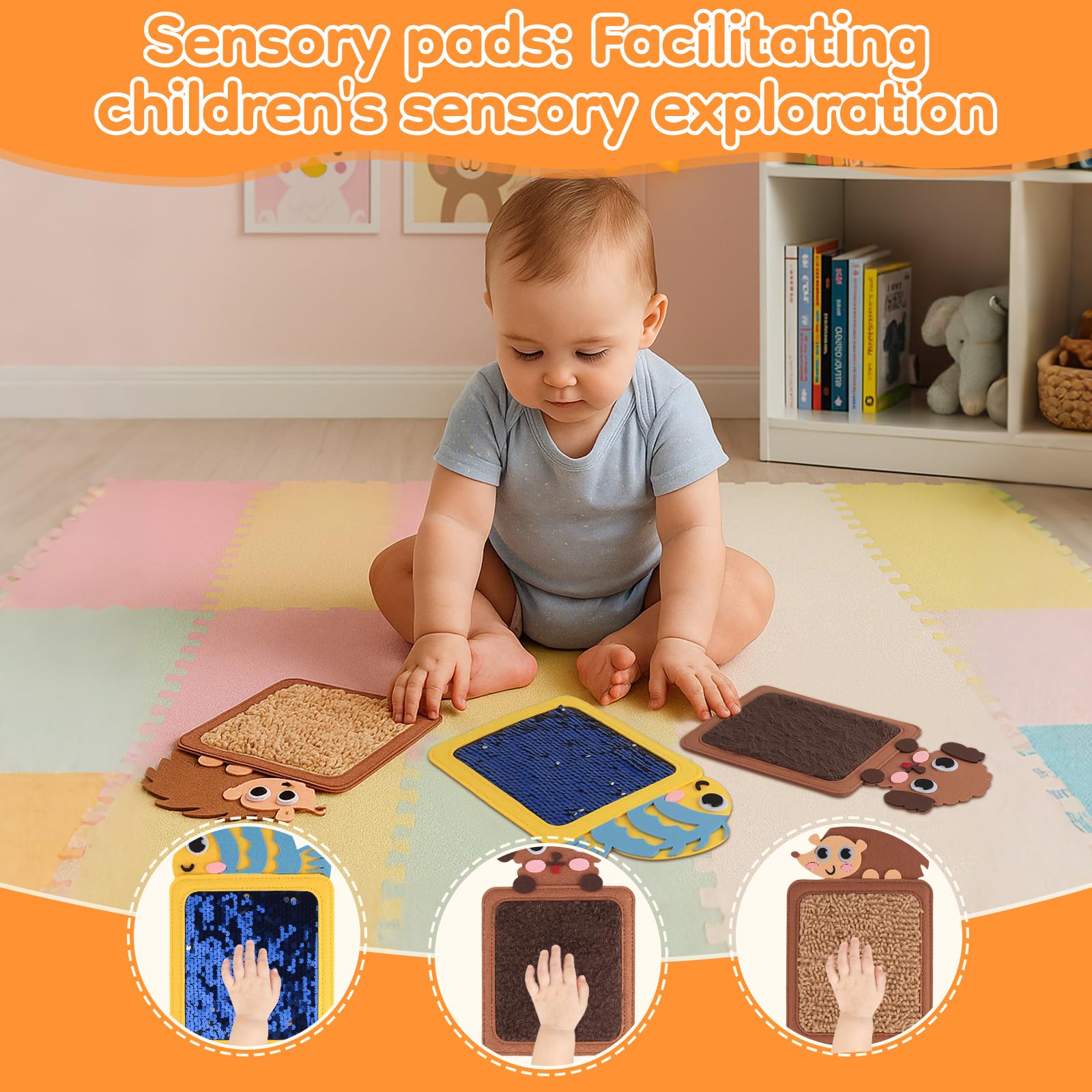 12 Pcs Sensory Mats for Kids - Image 3