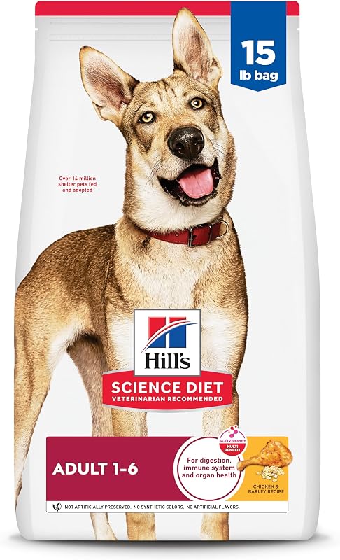 Adult 1-6 Dry Dog Food | #1 Veterinarian Recommended, Chicken & Barley, 15 lb. Bag