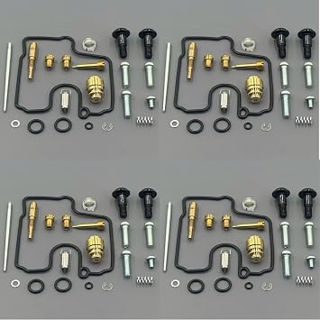 4 Pack Carburetor Rebuild Kit for Suzuki GSXR600 1997-2000 GSX-R600 Carb Repair with Main Jet #125#135 Pilot Jet #12.5