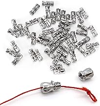 GAESHOW 50 Pieces Barrel Screw Clasps, Twist Screw Clasps, Button DIY Jewellery Accessory, Easy to Screw, Bracelet Fastener for DIY Bracelets, Pendants and Colli