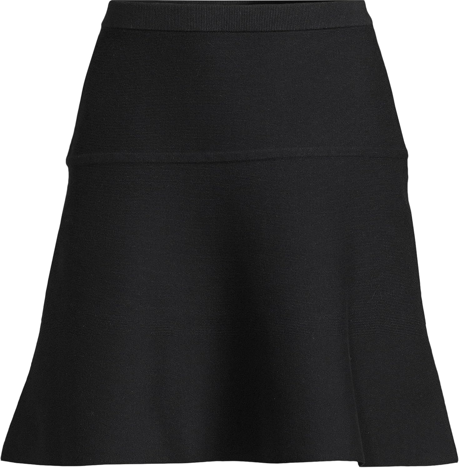 Lands' End Women's Fine Gauge Cotton Sweater Above The Knee Circle Skirt