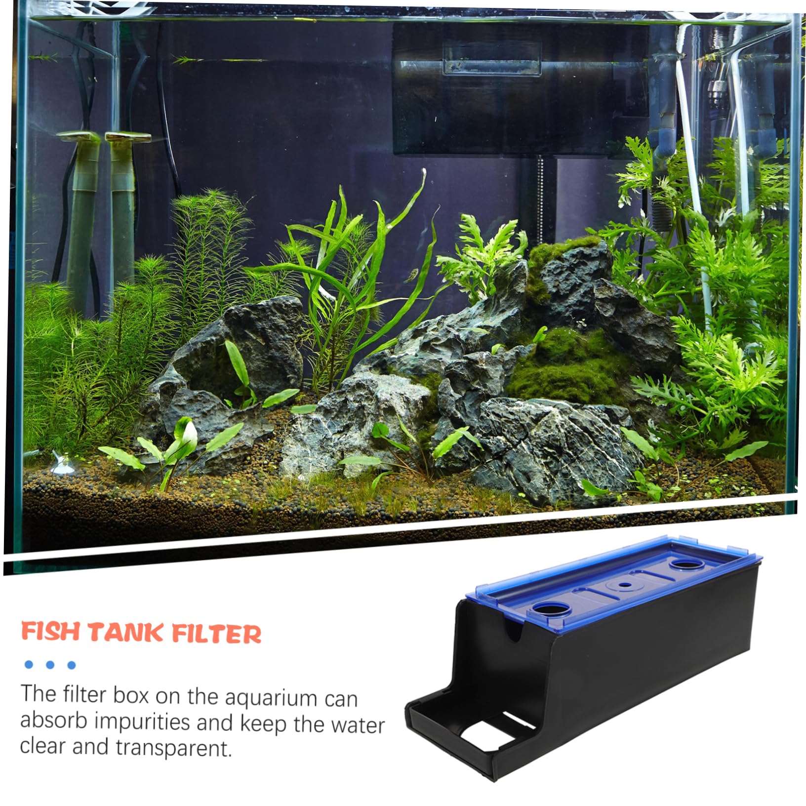 Kisangel Caja De 4 Uds Filtro para Pecera Filtros para Pecera Acuario Filtro Colgante De Filtración En Cubo Purificador De Agua Caja De Filtro De Agua para Acuario