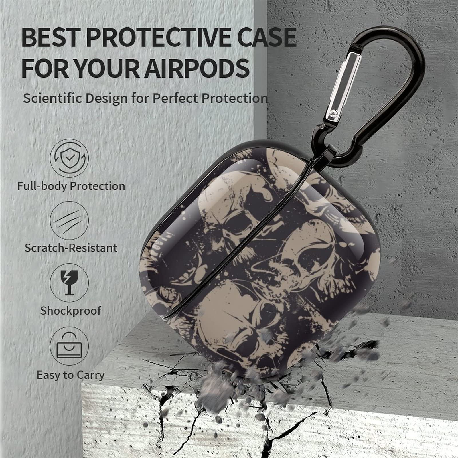 Amazon | AirPods 3 ケース 2021 スカル スケルトン エアーポッズ 第3